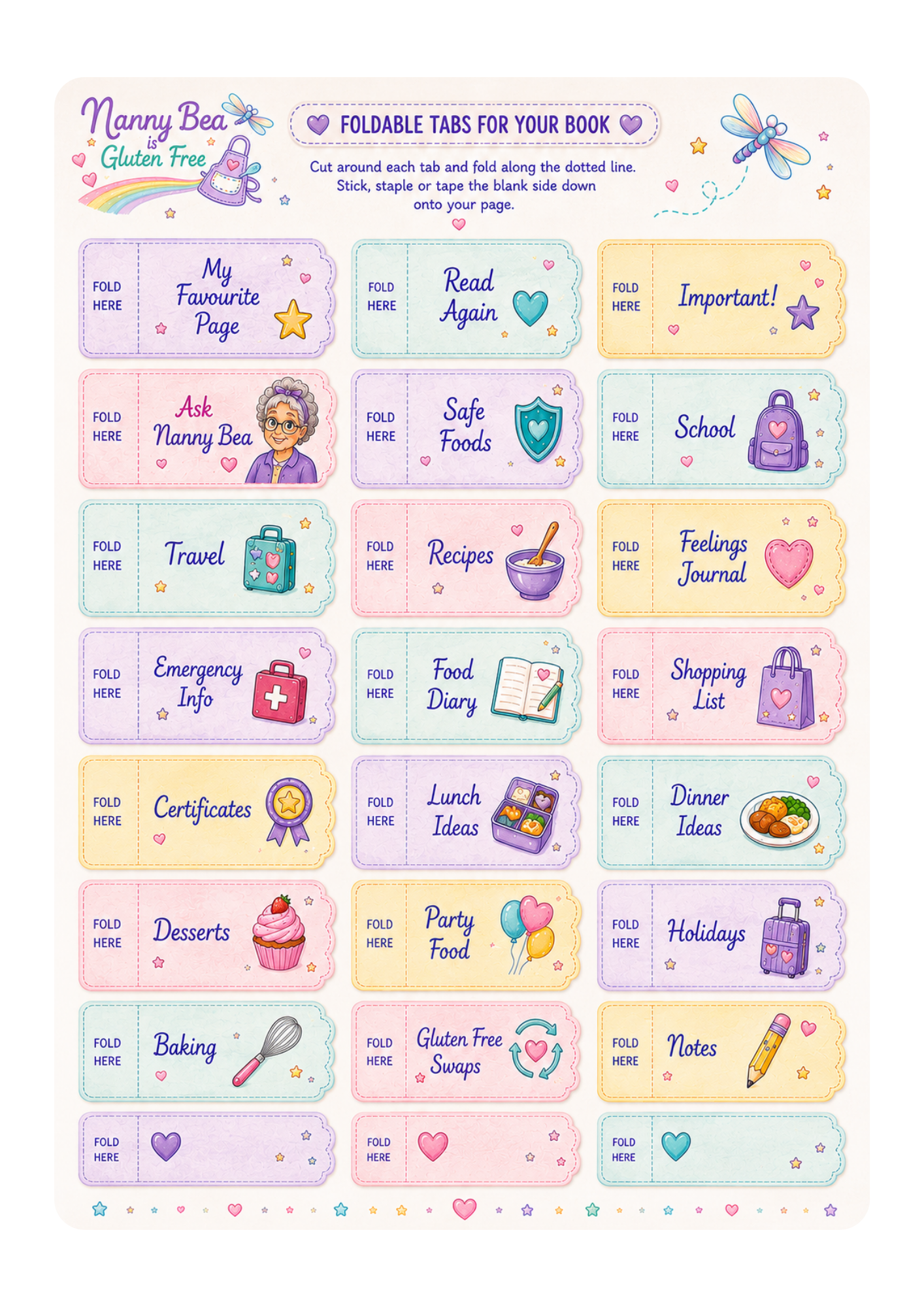 Book Tabs - Named