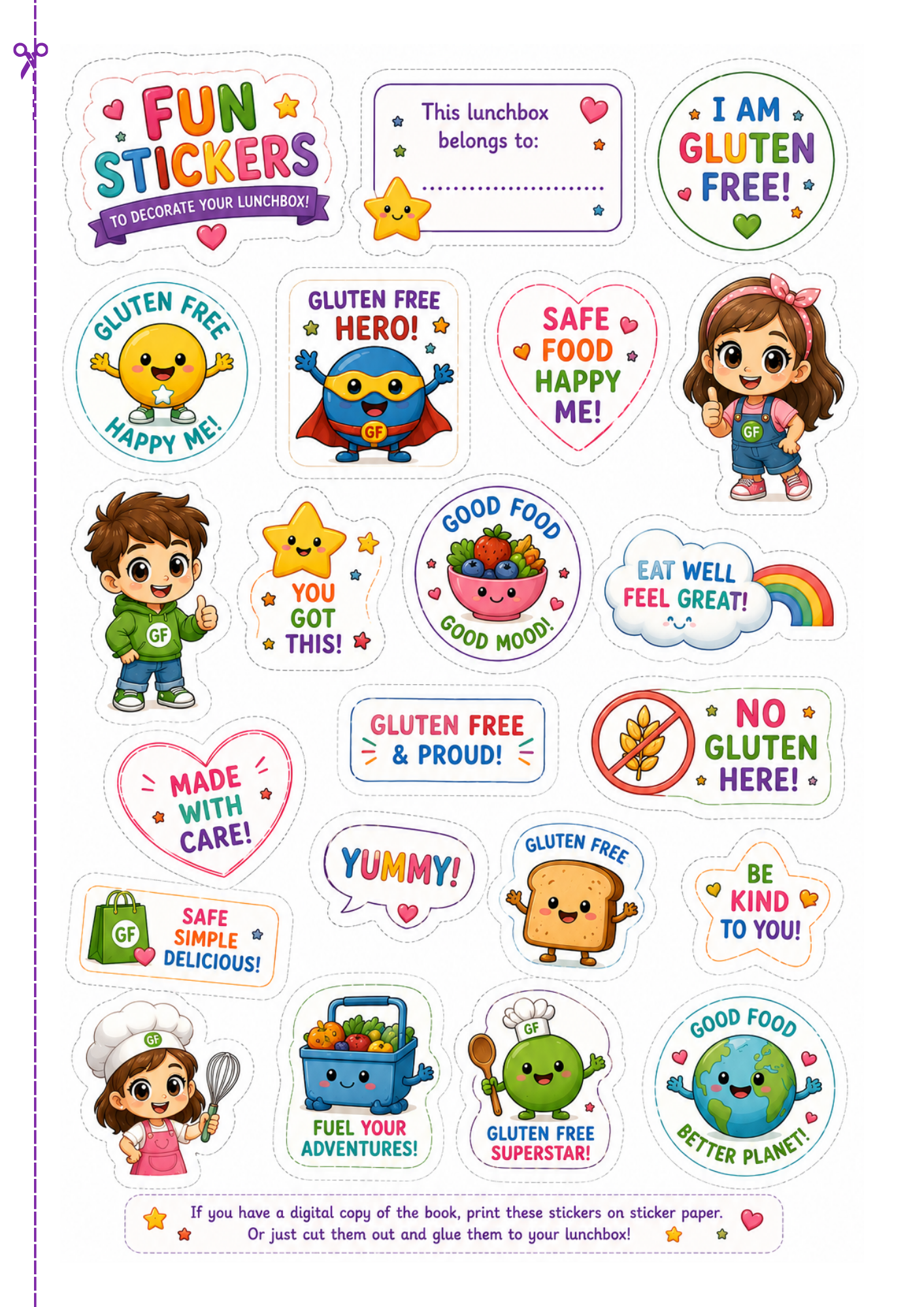 Fun Lunchbox Stickers 1