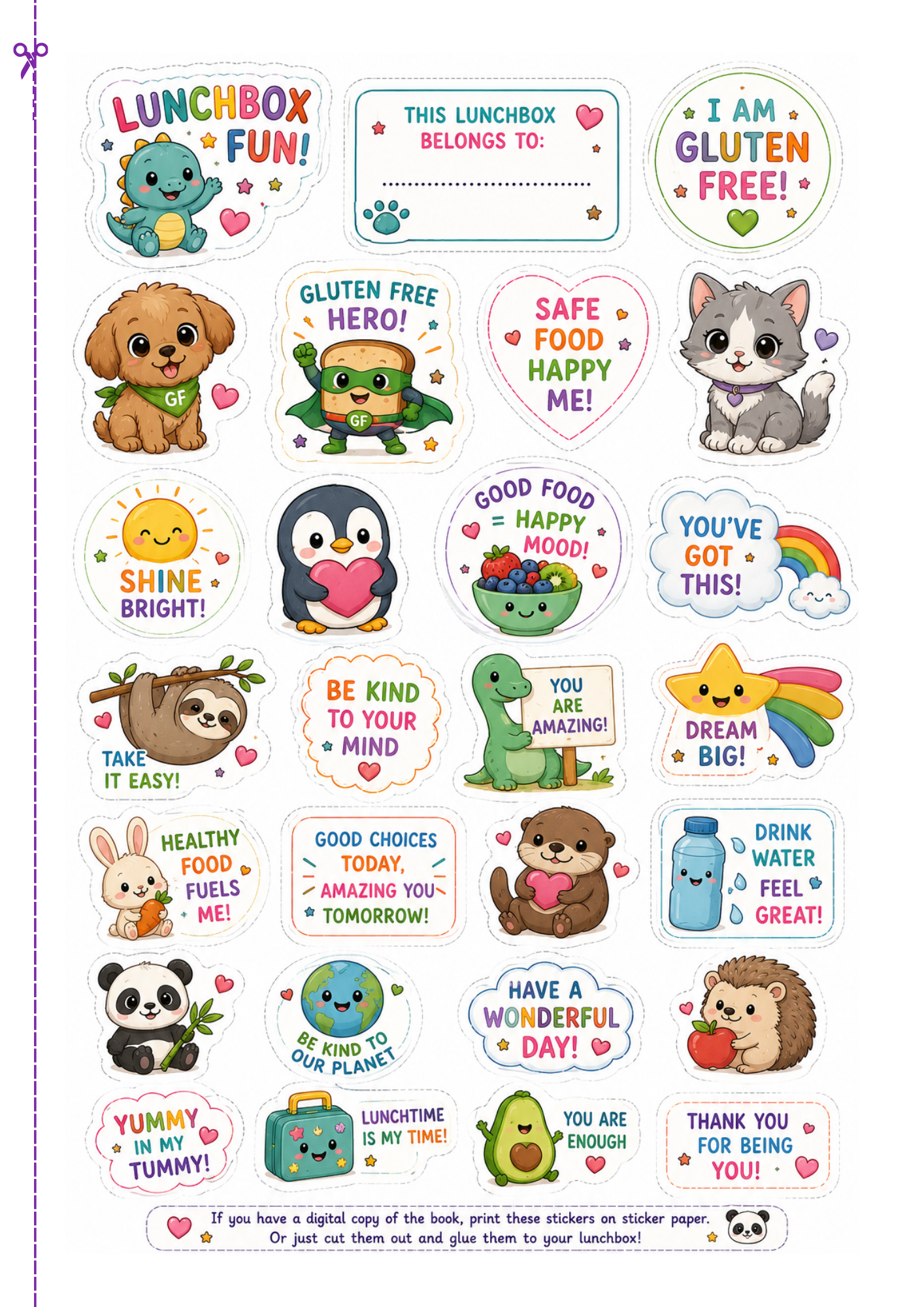Fun Lunchbox Stickers 2