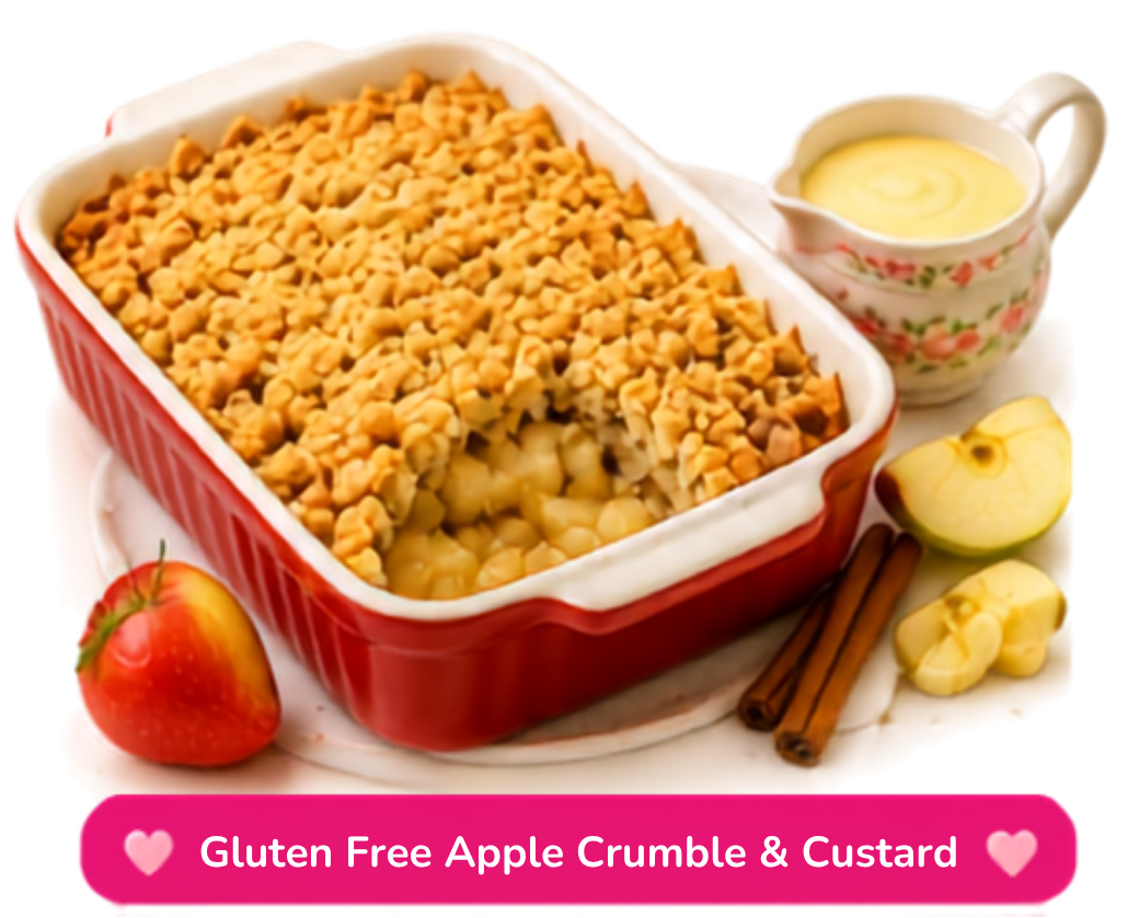 Gluten Free Apple Crumble & Custard