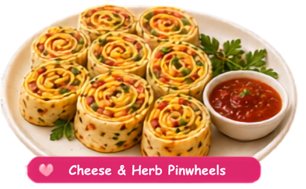 Gluten Free Cheese & Herb Pinwheels