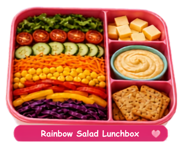Fun Rainbow Salad Lunchbox