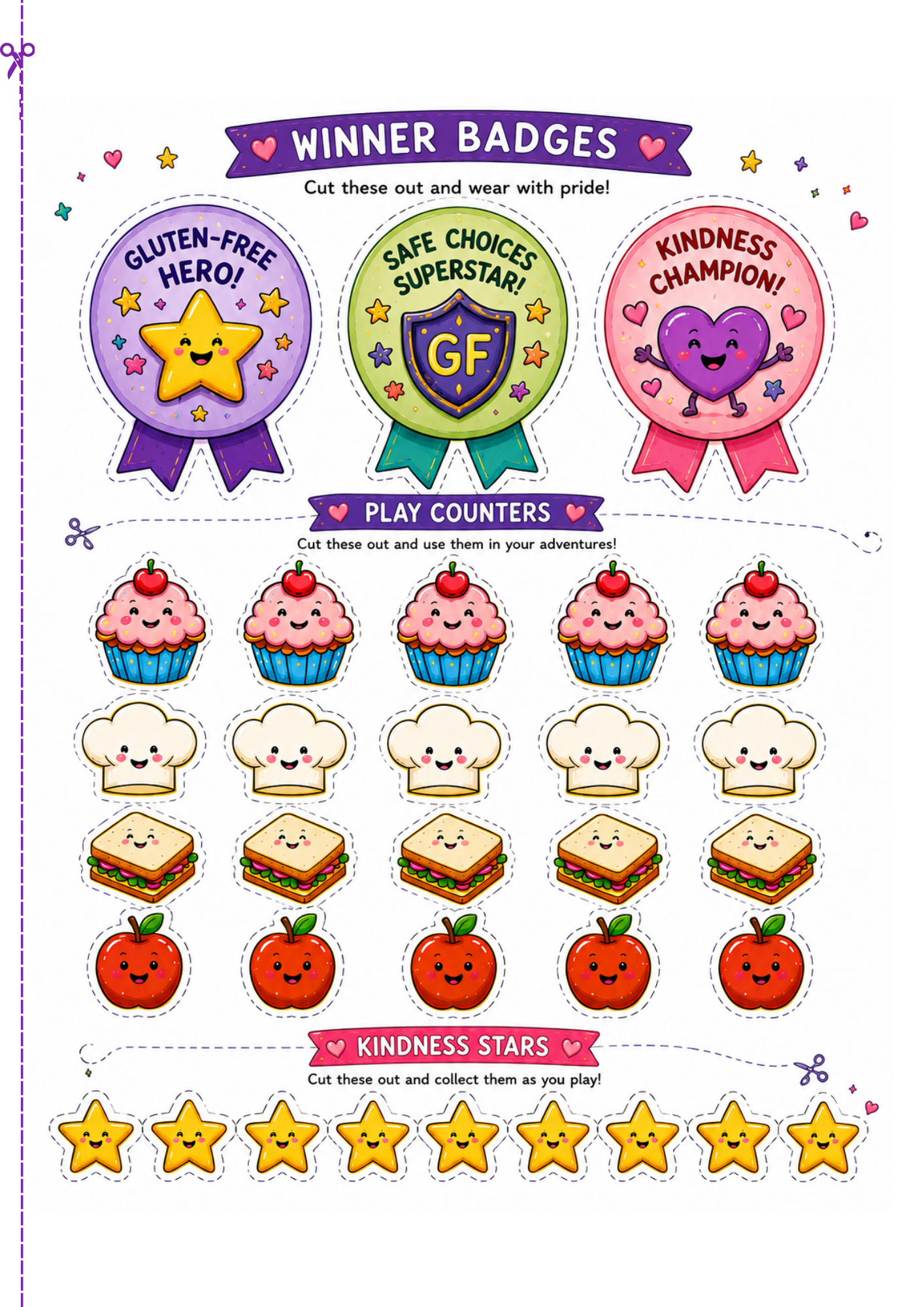 GF Adventure Game Badges & Counters