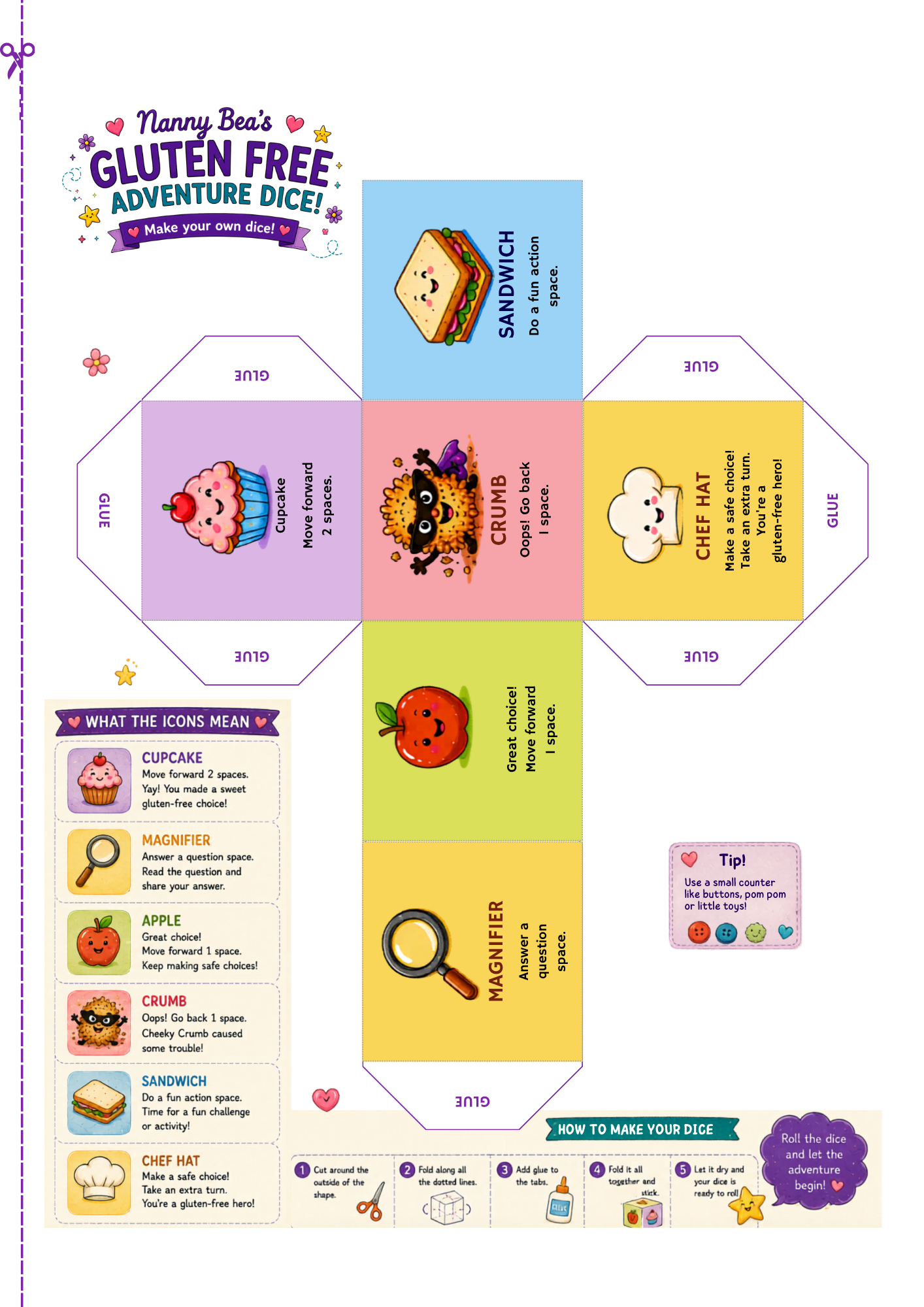 GF Adventure Game Dice