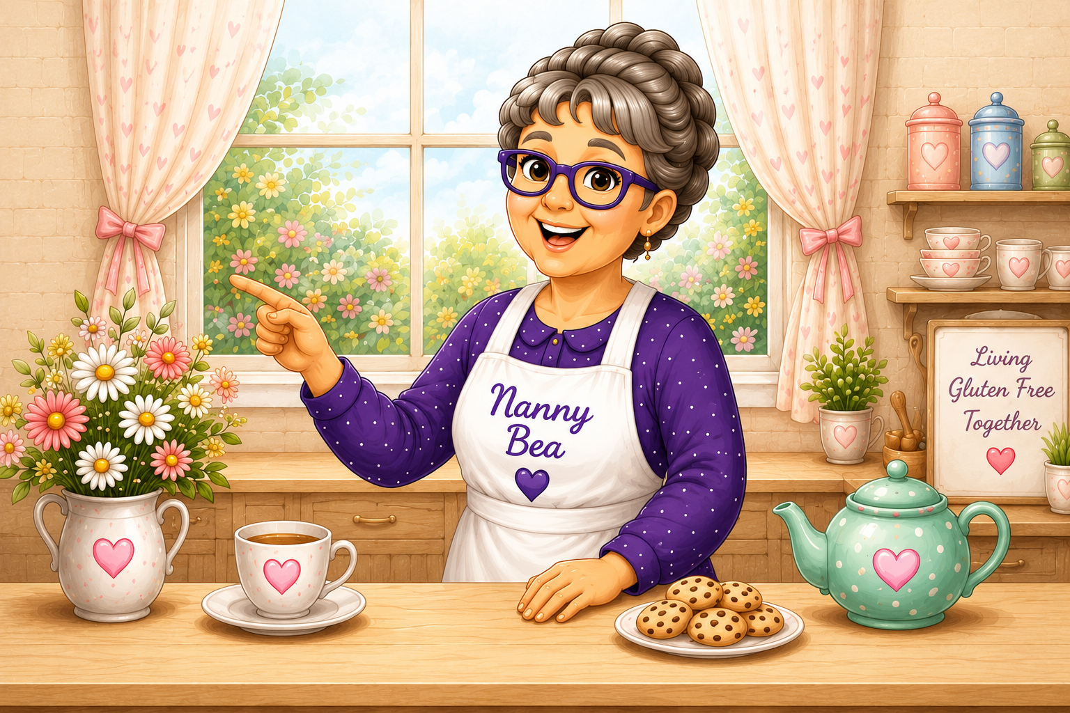 Nanny Bea in her kitchen